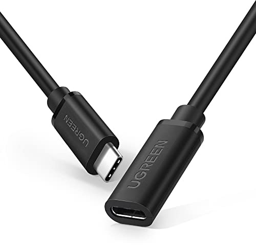 UGREEN USB C 3.1 Cable Extensión, Thunderbolt 3 Compatible Tipo C Cable Alargador 10Gbps 5A 4K Vídeo para Macbook Pro/Air M2 M1, DELL XPS 13 15, Galaxy S22, iPad Pro (0.5M)