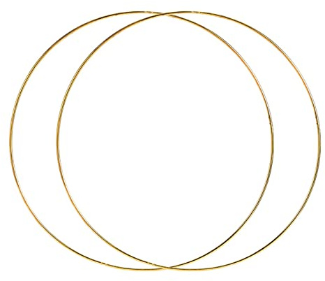 NC 2 Stücke Gold Dream Catcher Metallringe, Metallreihs für Und Kunsthandwerk - 40cm