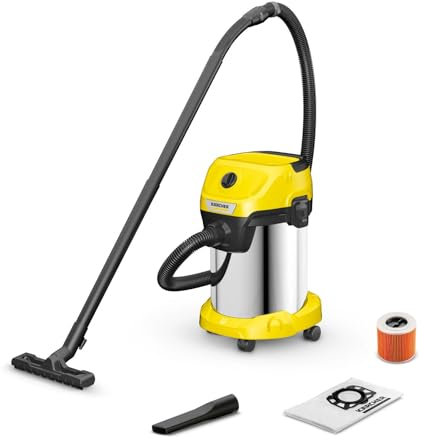 Aspiraliquidi e secchi KARCHER WD 3 S V-19/4/20 - Serbatoio in acciaio inox da 19 L - 1000W (funzione Blower)