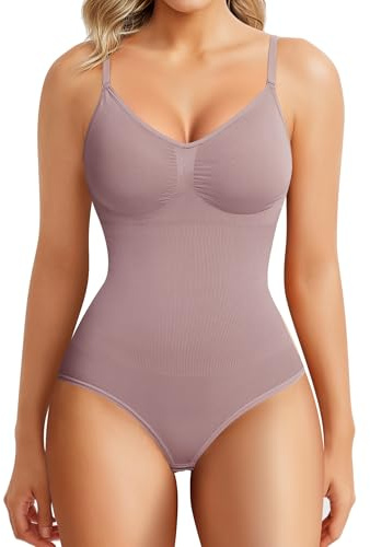 BRABIC Bodysuit Shapewear for Women Tummy Control Body Gainant, Marron, X-L/XX-L Femme