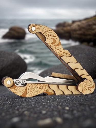 Shamanicshop Maultrommel von D.Glazyrin Wave (in Holzkoffer) – Mund-Musikinstrument (Kieferharfe), schöner Klang, hervorragende Qualität, original russische Maultrommel (Kieferharfe, Dan Moi)