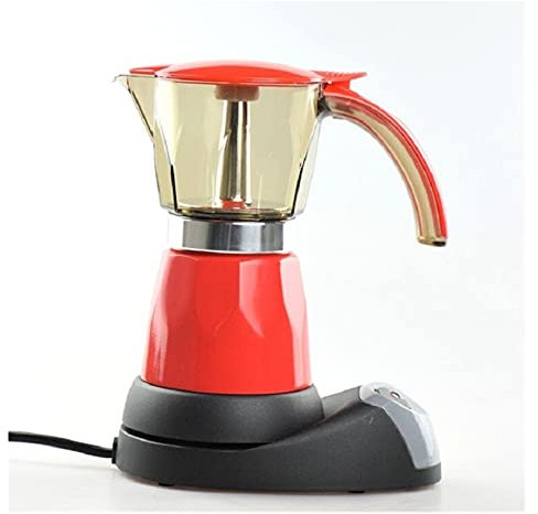 TAITUS Caffettiera Francese caffè Espresso Elettrico caffè Moka Pentola 6 Tazze Rosse per i Regali degli Amanti del caffè caffè mattutin