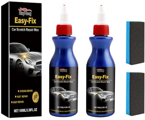 2x100ml Car Scratch Repair Kit with Sponges, Rayhong Fast Car Scratch Remover, Scratch Remover Easy to Repair Paint Scratches for Car Paintwork