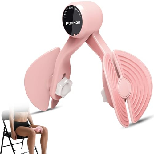 POSKOU Tronco Propiocepcion Suelo Pelvico para Mujeres y Hombres - Ejercitador Interno de Muslos, Equipo de Pilates para Entrenamiento Ejercicio en Casa (Rosa)