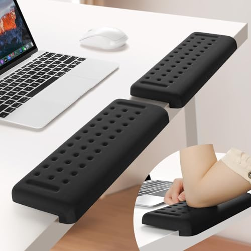 Sushret Coussins de Coudes en L pour Bureau, Lot de 2 Repose-Bras Ergonomiques en Mousse Mémoire, Coussin Antidérapant pour Poignet, Avant-Bras et Paume, Bureau Maison, Design Séparé