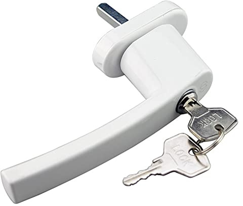 Manilla para ventana de PVC con cierre de segurida Manija de puerta y ventana de acero de plástico UPVC con cerradura y enlace de llave for interior y exterior