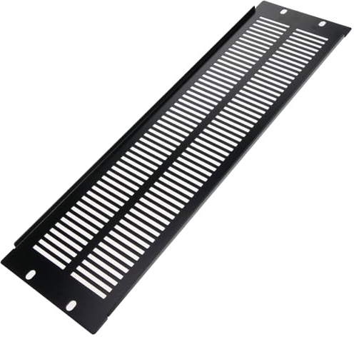 RackMatic - Panel de rejilla de 3U para armario rack 19 Tapa de ventilación negra