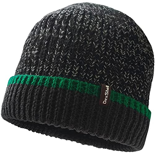 DexShell Beanie-Mütze, wasserdicht, winddicht, atmungsaktiv, grüner Rand S / M Grüner Rand