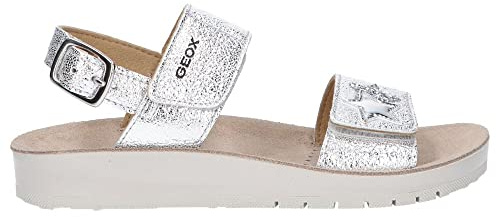 Geox J Sandal Costarei Gi, Sandali Bambine e ragazze, Argento (Silver C1007), 34 EU
