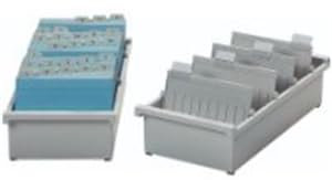 HAN Karteitrog A4 quer, für 1300 Karten, lichtgrau; Packungsinhalt: 1300 Stück