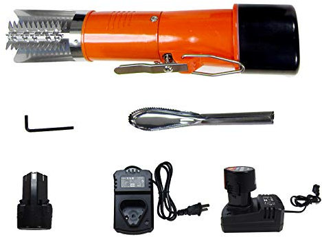 MXBAOHENG Raschietto Elettrico per Pesce Squamatore Elettrico Scaler Pesce Elettrico Raschietto Elettrico per Pesce Squamatore Pesce Elettrico Fish Scaler(Arancione (1 Batteria))