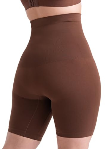 SHAPERMINT Shapewear for Women - High-Waisted Shapewear Tummy Control Shorts, Thigh Slimmer, Underwear for Women Chocolate
