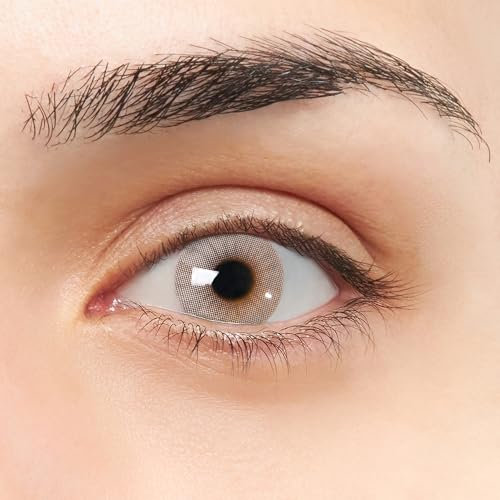 Diamante VIP Lenti a contatto colorate grigie chiaro design super naturali 2 pezzi Annuali + kit con porta lenti, pinzette e ventosa in silicone