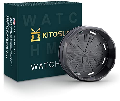 WatcHMEN Träkol Kolvärme Hanteringsenhet - Kitosun rostfritt stål HMD kolhållare bricka, Håll 3 stycken 26 mm kokos kolkuber enkelt (APwatcHMD-Gun)