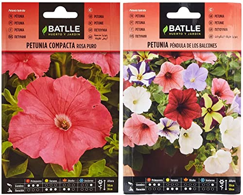 Semillas Batlle Petunia Compacta ROSA PURO & Petunia PENDULA de los Balcones