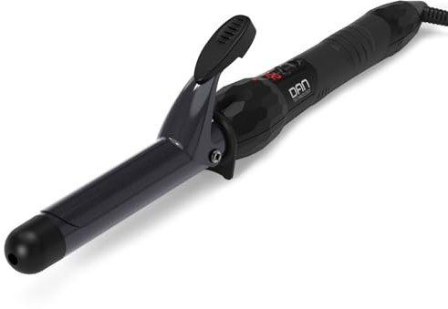 DAN Technology Curling Wand Curling Tongs Dual Voltage Hair Curling Wand Ceramic for Wave Curls Hair Styling Tool with Adjustable Temperature Professional Hair Curler with Glove (Black, 25mm)