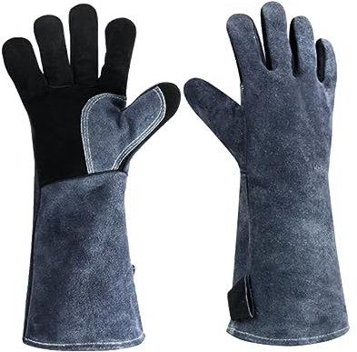 Cabilock 1 Par Guante de Cocina Guantes de Cocina Accesorios cocinita Barbacoa Exterior Guantes BBQ Oven Gloves Guantes de Barbacoa Guantes aislantes Horno microondas Chimenea