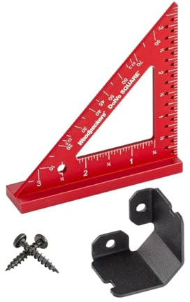 Woodpeckers Delve Square, 10-in-1 Woodworking Layout Tool, 3.5 Inch, Aluminum, Feature Packed Carpenter Square