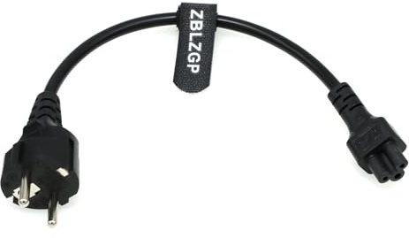ZBLZGP Power Cord EU Plug 3pin AC Power Cable IEC C5 3 Prong Plug Power Supply Cord for Dell Notebook Comnputer Monitor LG TV Laptop IEC320 C5 Clover (Schuko CEE7/7 to C5)