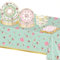MAGLAUG Afternoon Tea Decorations Paper Party Plates Tableware Set, Floral Paper Disposable Plates Cups Napkins Table Cloth for Garden Party Mother's Day Wedding Baby Shower Anniversary (16guest Set)
