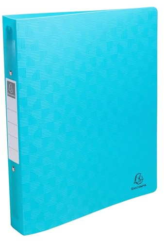 Exacompta - Rif. Pop'N Co 54930E - Cartone da 12 raccoglitori semirigidi in PP riciclato, 2 anelli rotondi, dorso 40 mm, formato esterno: 32 x 26,8 cm, formato A4 Maxi 4 colori assortiti