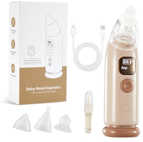 Postuvix Baby Electric Nasal Aspirator: Portable Baby Nasal Sucker - Safe Nose Cleaner for Newborns & Toddler - Friendly Infant Snot Remover with 3 Suction Levels