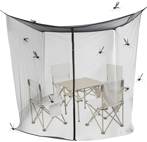 Fuuxtci Mosquitera Cama para - Toldo de Red | Cortinas de Protección Negras para Hogar Camping Exterior Dormitorio Sala