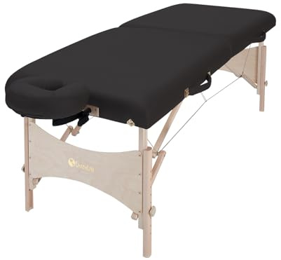 EarthLite Harmony DX Portable Massage Table Package, Includes Table + Face Cradle + Carrying Case, 30 x 73, Black