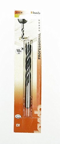 kwb Mèches hélicoïdales à bois Ø 10 mm en qualité industrielle pour des perçages propres et une trajectoire rectiligne stable