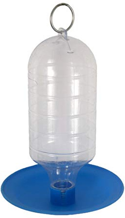 Supa Abreuvoir d'eau à Suspendre pour Oiseaux Sauvages, Facile à remplir la Base, Plateau fournit Un Endroit Confortable pour Les Oiseaux de Jardin, Bleu, 16 x 16 x 22,5 cm (L x l x H)