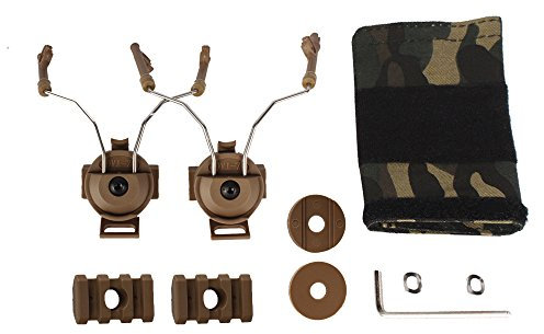 Z-Tactical Helm Arc Schiene Adapter Set für Comtac I/II Headset Softair Planspiel schwarz (Tan)