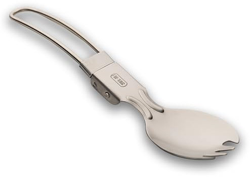 M-Tac Spork Stainless Steel Universal Foldable Traveller Camping Hiking Tactical Spoon and Fork all-in-one