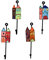 Gall&Zick Wandhaken Haken bunt Set Motiv Keramik Handtuchhaken handbemalt (Haus Set/4)