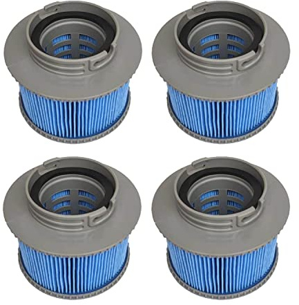 WuYan Bomba de Cartucho para Todos los MSPA Actuales,Cartucho de Filtro de Piscina de Repuesto, Piezas de Cartucho MSPA FD2089(Versión Mejorada 4 Piezas)