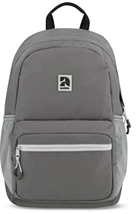 AUDETIC Schulrucksack Mädchen und Jungen Teenager Grau - Flex - Rucksack Damen & Herren mit 16 Zoll Laptop Fach für Schule & Freizeit - Wasserabweisend