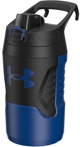 Under Armour 32 oz Insulated Water Bottles - Sports Water Jug with Fence Hook, Leak Resistant for Baseball, Football & More, 32 oz Insulated, Royal/Black