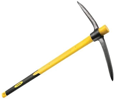 La zappa Piccone francese con occhio rotondo e manico in fibra di vetro e gomma 91 cm (2.5 Kg)