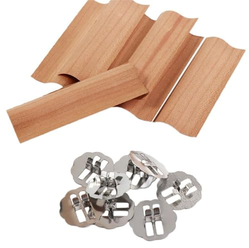 10 stoppini in legno per candele con linguetta di sostegno, 3 cm di larghezza, con supporto in ferro, per realizzare candele fai da te