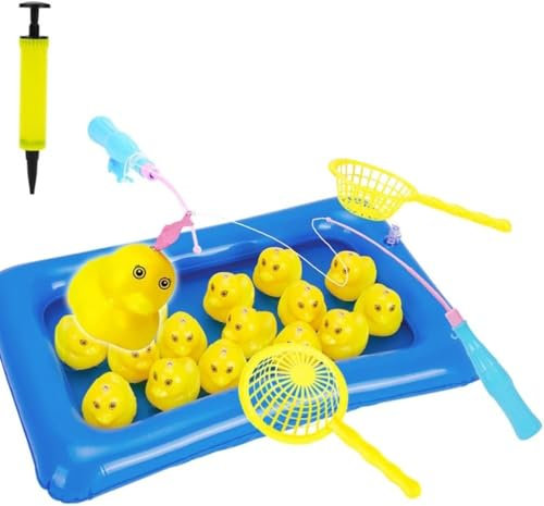 PNJB Duck Fishing Pool Toy for Kids, Pond Fishing Game, Bath Toys, Funny Games, Stimulate Children's Vision, Hand Eye Coordination, Best Birthday Gift for Girls & Boys