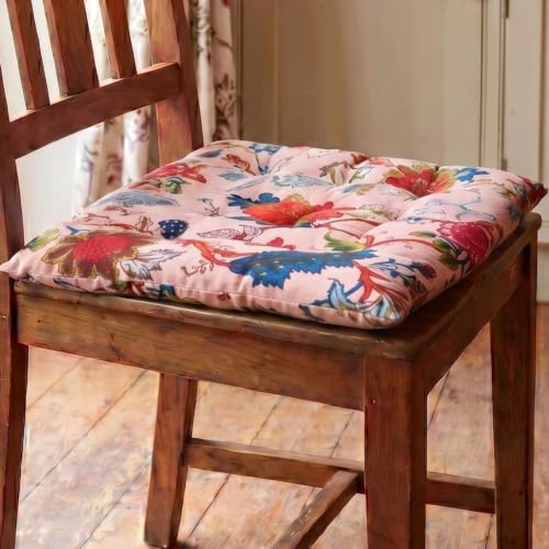 GURU SHOP Samt Steppkissen, Stuhlkissen, Sitzauflage, 40x40 cm, weich, rosa
