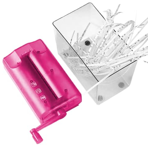 Manual Paper Shredder, Portable Small Credit Card Desk Shredder, Personal Desktop Cutting Tool for Document Notes Receipts Bills Credit Card Handling Security Students Teachers Adults