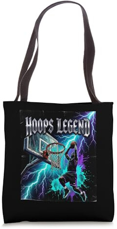 Hoops Legend Basketball Streetwear Retro 90s Bootleg Tote Bag