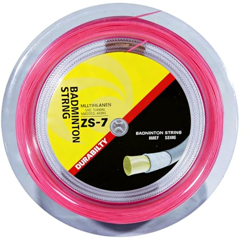 Itkcozcg Cuerda de nailon de alta elasticidad para raqueta de bádminton de 200 m, línea de nailon para control y sensación, raquetas de bádminton duraderas