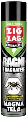 Zig Zag Specialist - Magna Tela - Insetticida per ragni impedisce la formazione di ragnatele 600ml