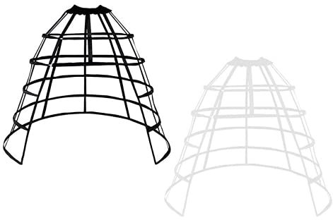 Linghe Mädchen aushöhlen Käfig 5-Reifen viktorianischen Petticoat Rock Hochzeit Brautkleid (Weiß)