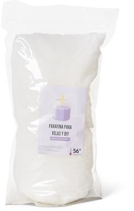 Cera de Parafina natural para hacer Velas aromáticas en bolsa de 2Kg, manualidades DIY, kit para hacer velas, parafina para velas con forma de perlas de color blanco