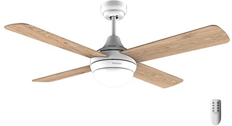 Cecotec Ventilateur de Plafond avec Lumière Energysilence Aero 4250 DC Fresh, 40 W, Moteur DC, Diamètre 42” (106 cm) avec 4 Lames Réversibles, LED, Télécommande, Minuterie, 6 Vitesses