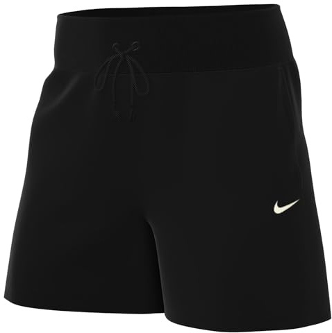 Nike Women's Pantaloni Sportivi W NSW Phnx FLC HR Short, Black/Sail, FD1409-010, M