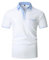 VHUQGVU Herren Poloshirt Baumwolle Kurzarm Knopfleiste mit Farbblockierung Polohemd Regular Slim Fit Modelle Golf Sport T-Shirt,Weiß Y41,L