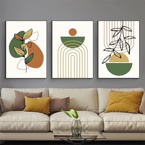 HMDKHI Póster abstracto bohemio moderno para decoración de pared, hermosas imágenes botánicas, póster artístico de pared, juego de póster minimalista para pared, sin marco (cuadro de pared-02,30 x 40